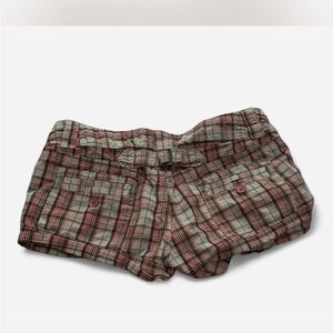 American Eagle Outfitters Pink Plaid Women's Cargo Shorts
